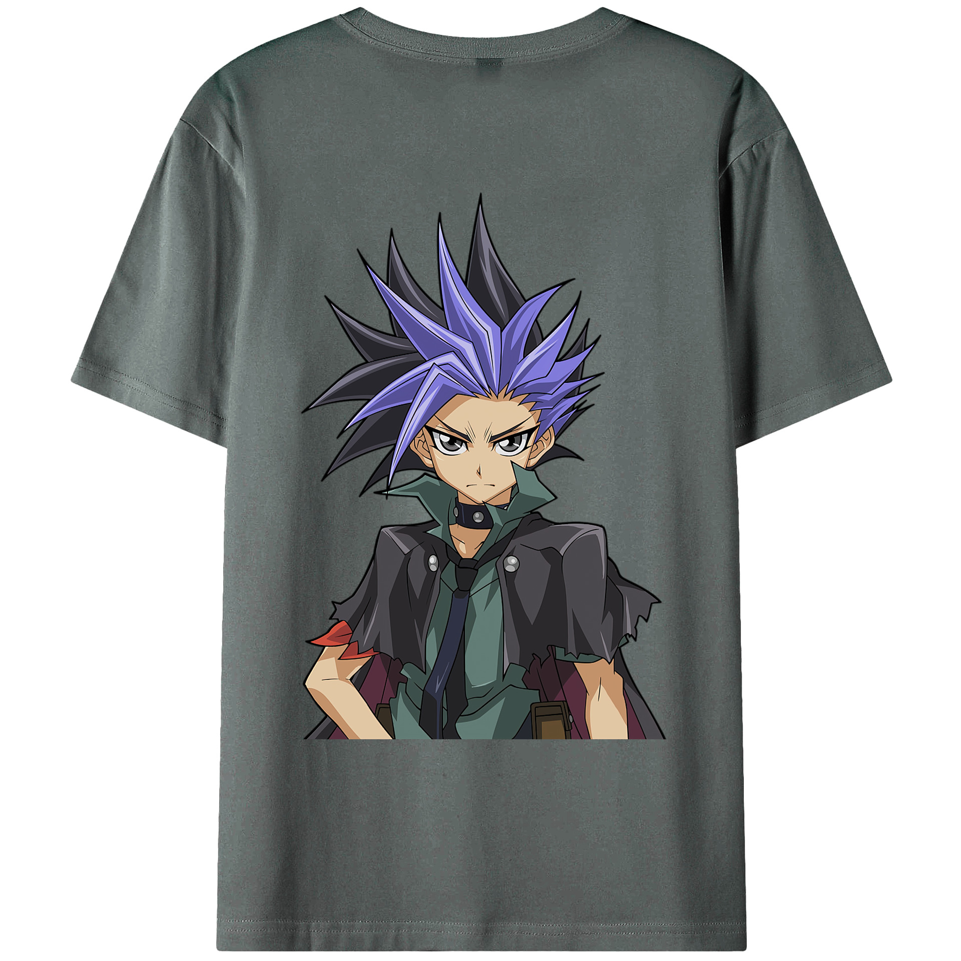 （画像用） 遊☆戯☆王 Yu-Gi-Oh! 綿100％ メンズ半袖Tシャツ（バックプリント） 通気性